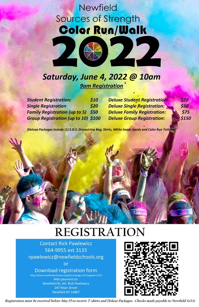 pamphlet about color run event
